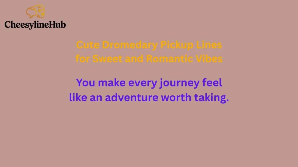 Cute Dromedary Pickup Lines for Sweet and Romantic Vibes