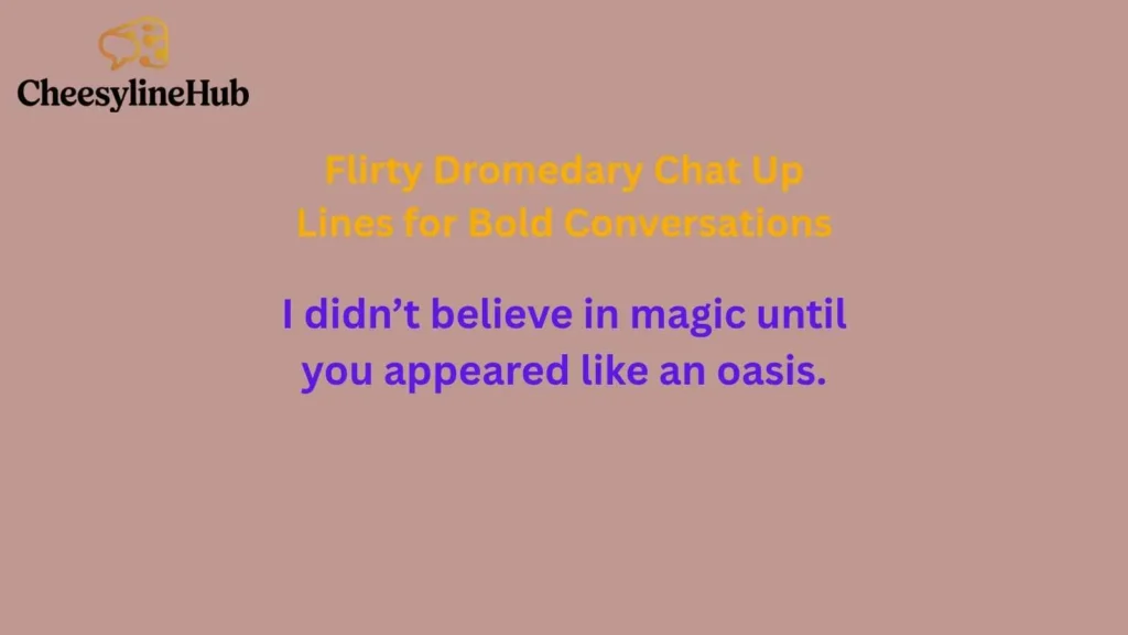 Flirty Dromedary Chat Up Lines for Bold Conversations