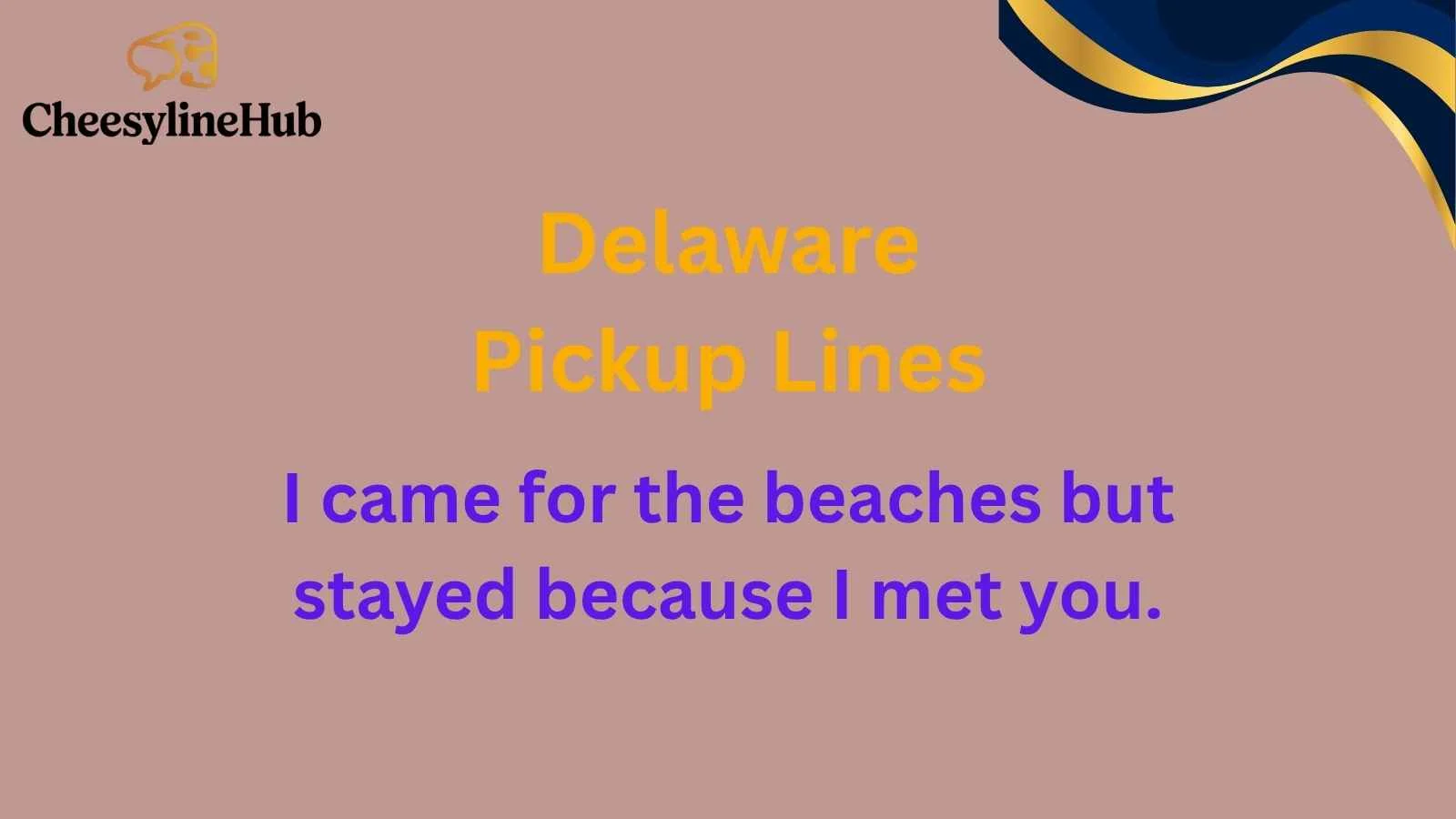 Delaware Pickup Lines
