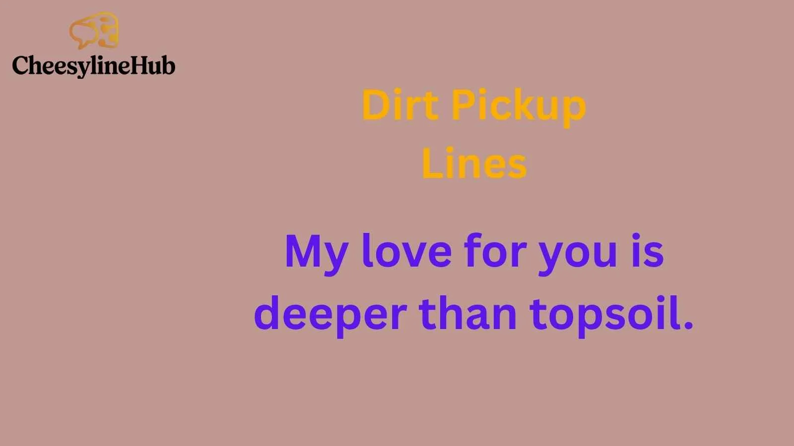 Dirt Pickup Lines