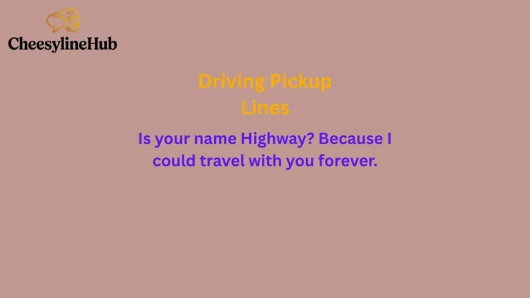 Driving Pickup Lines
