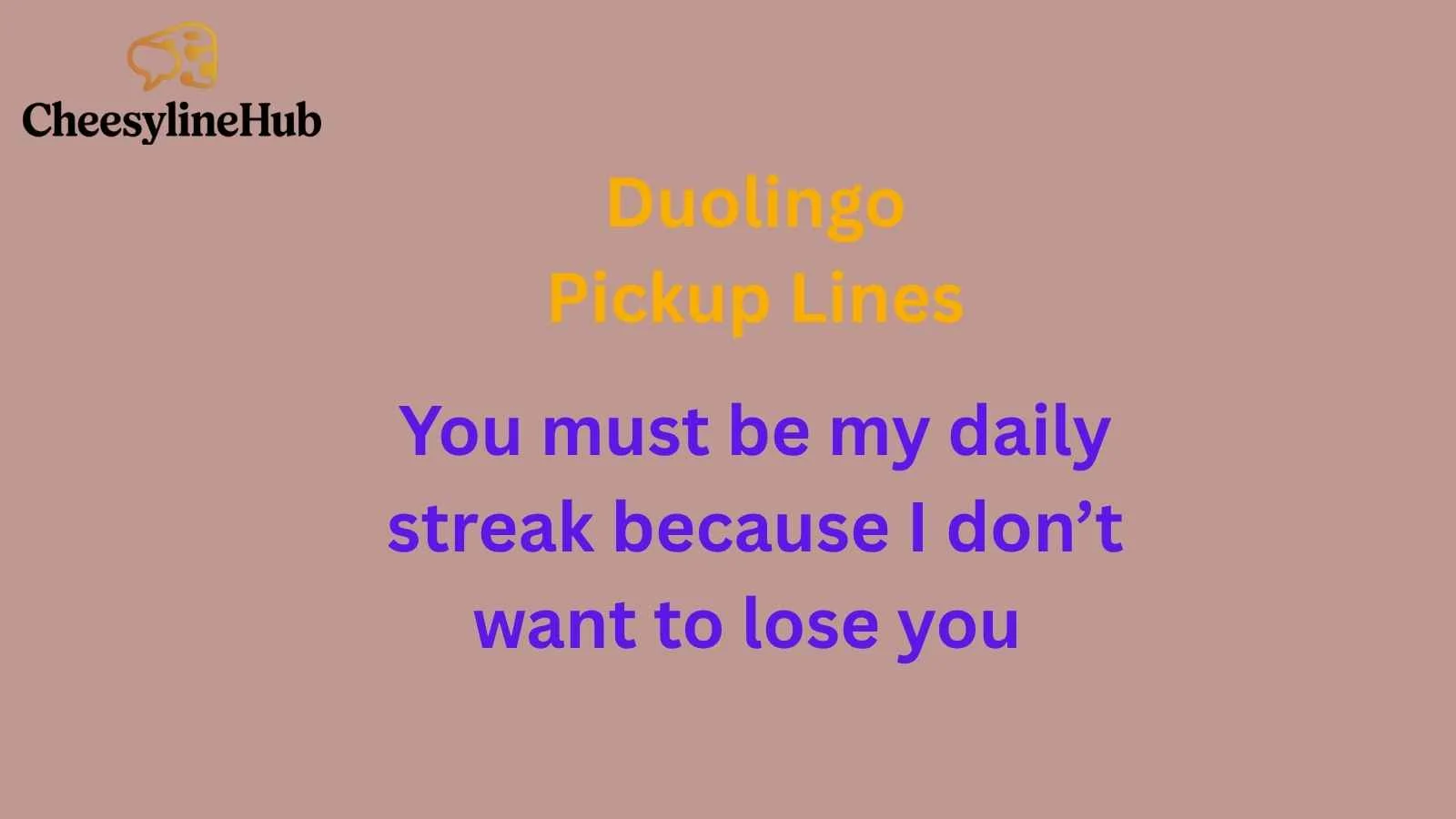 Duolingo Pickup Lines